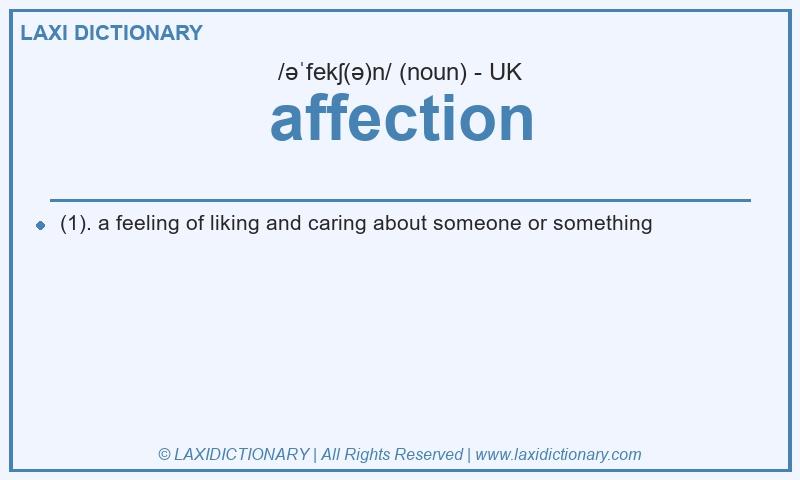 Definition affection in British English