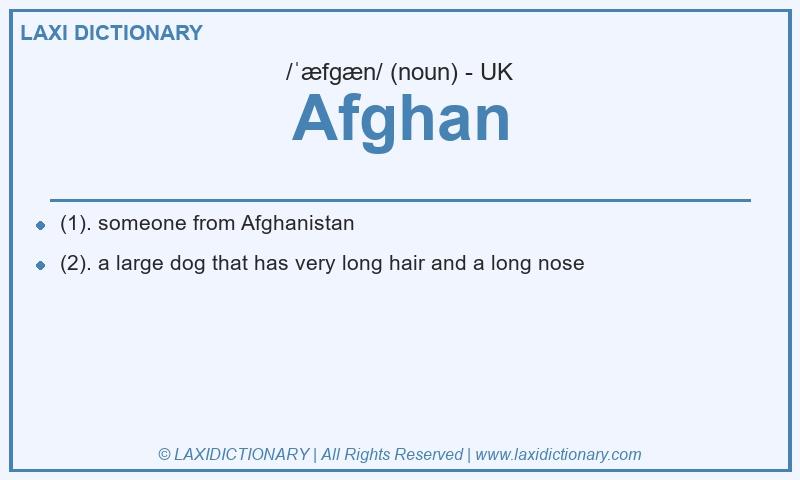 Definition Afghan in British English