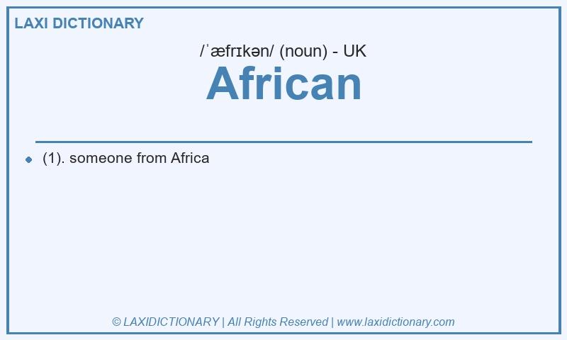 Definition African in British English