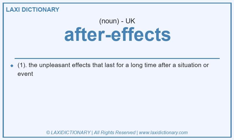 Definition after-effects in British English