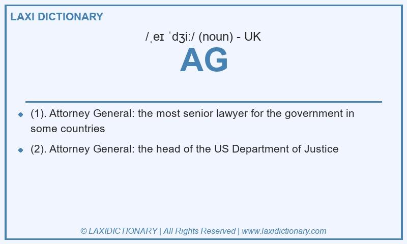 Definition AG in British English