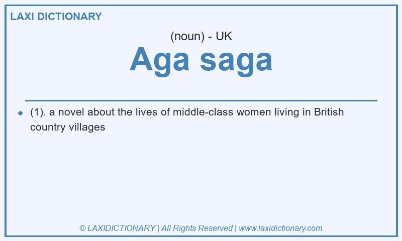 Definition Aga saga in British English