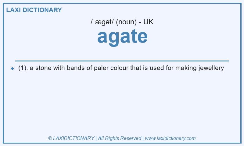 Definition agate in British English