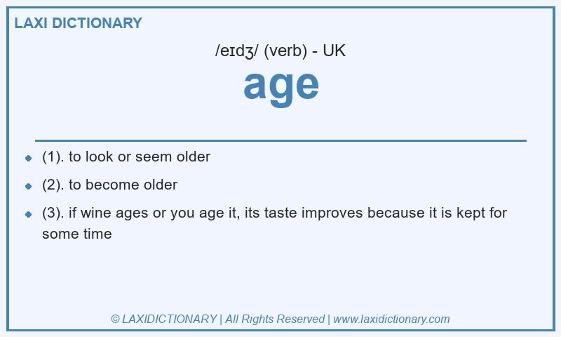 Definition age in British English