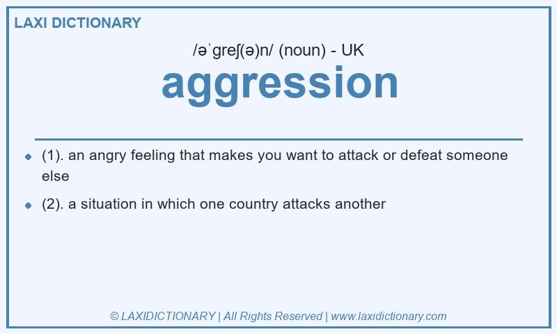 Definition aggression in British English