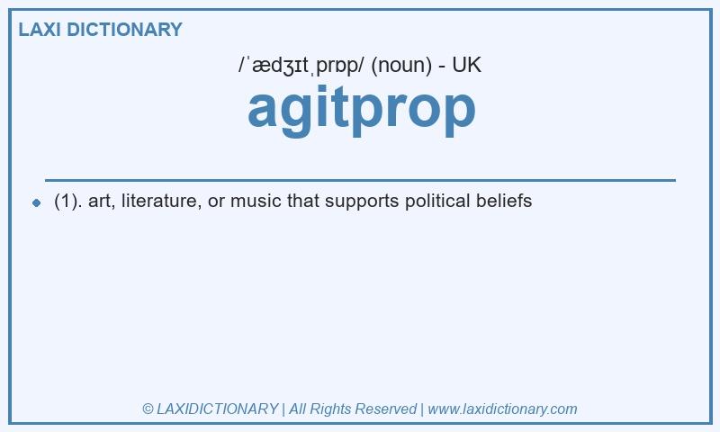 Definition agitprop in British English