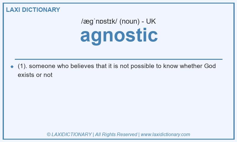 Definition agnostic in British English