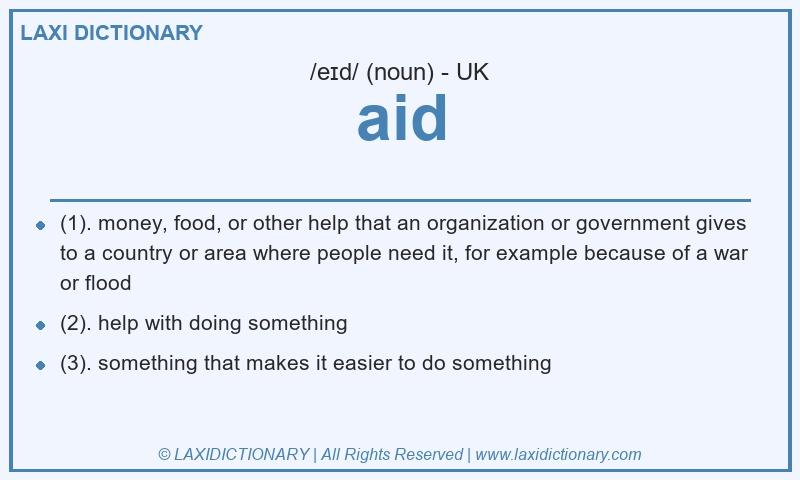 Definition aid in British English