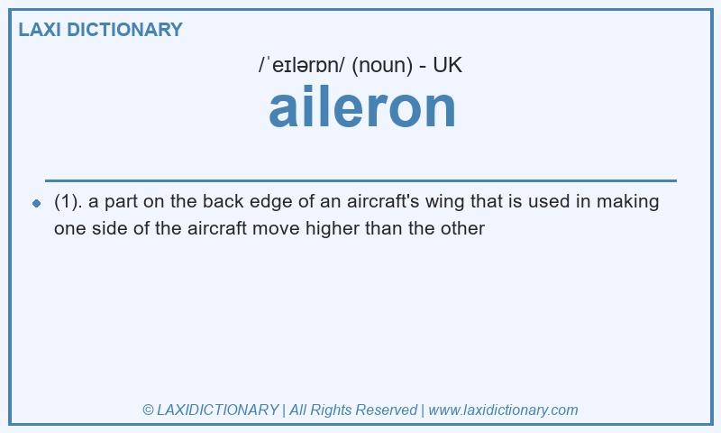 Definition aileron in British English