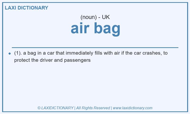 Definition air bag in British English