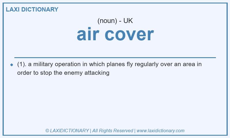 Definition air cover in British English