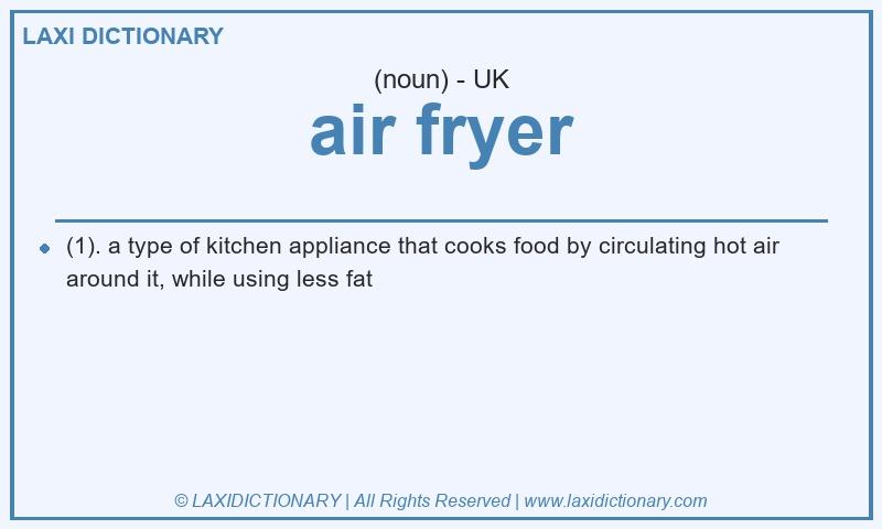 Definition air fryer in British English