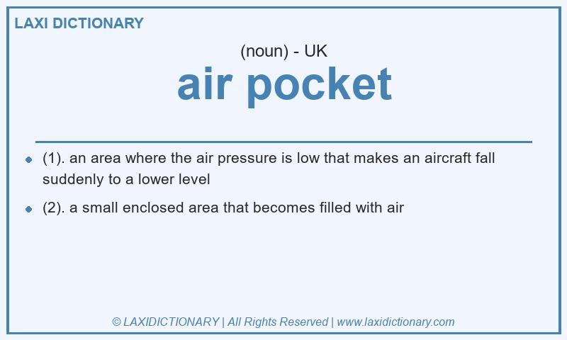 Definition air pocket in British English