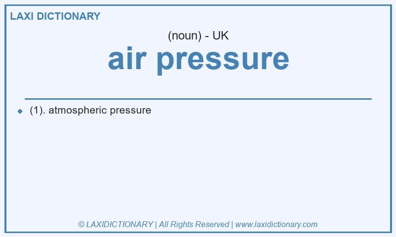 Definition air pressure in British English