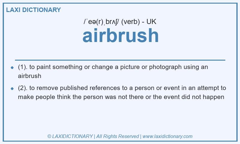 Definition airbrush in British English