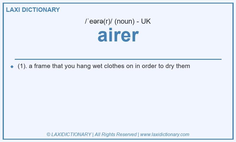 Definition airer in British English