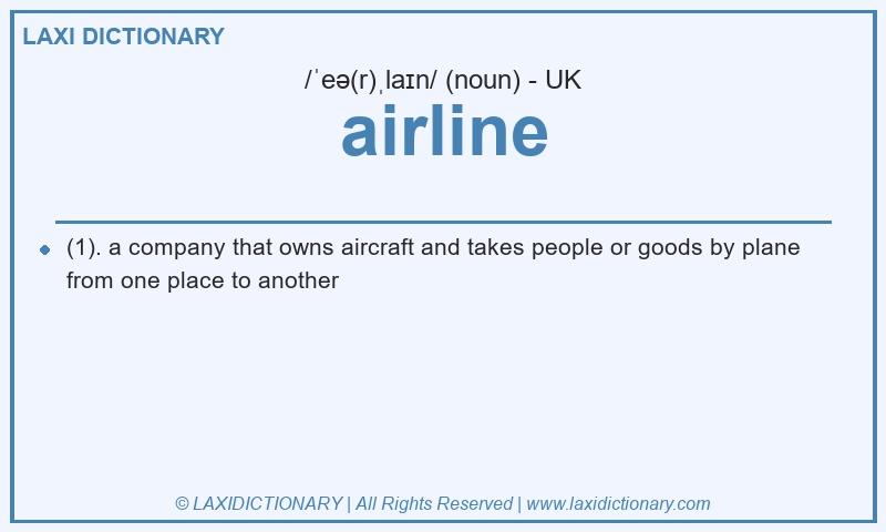 Definition airline in British English