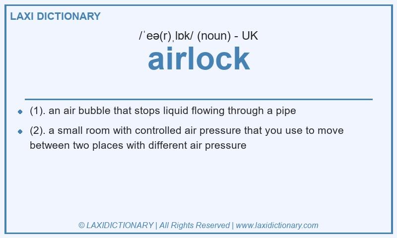 Definition airlock in British English