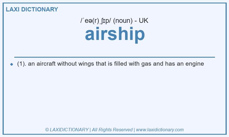 Definition airship in British English