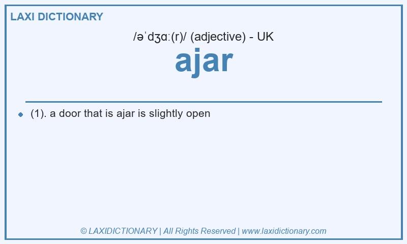 Definition ajar in British English