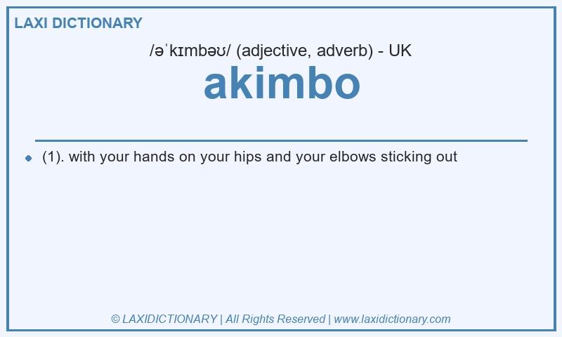 Definition akimbo in British English