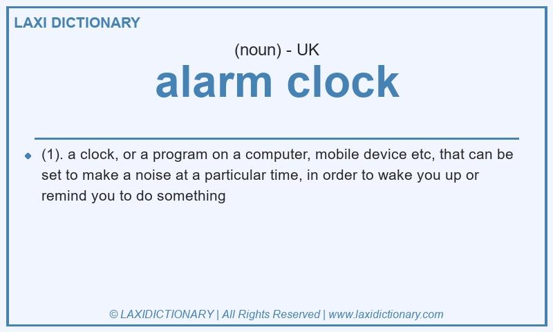 Definition alarm clock in British English
