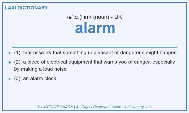 Definition alarm in British English