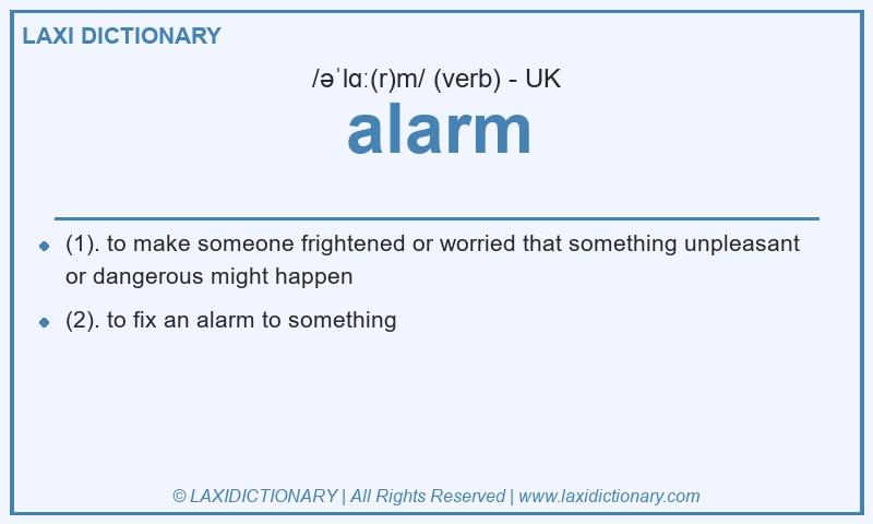 Definition alarm in British English