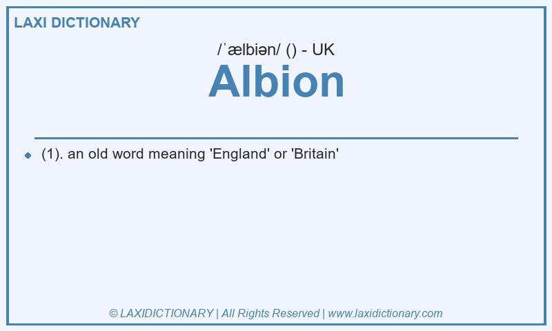 Definition Albion in British English