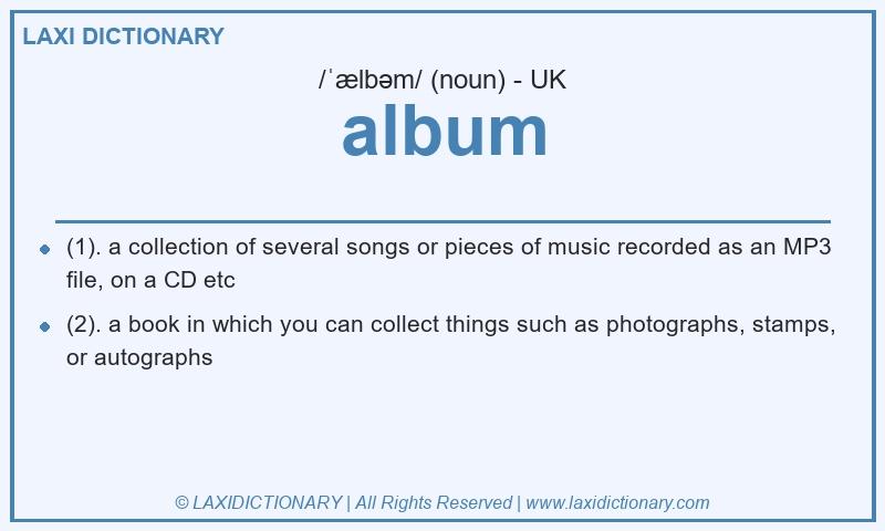 Definition album in British English