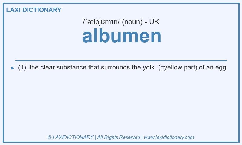 Definition albumen in British English