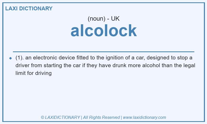Definition alcolock in British English