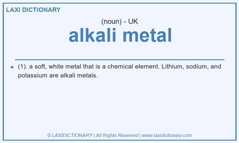 Definition alkali metal in British English