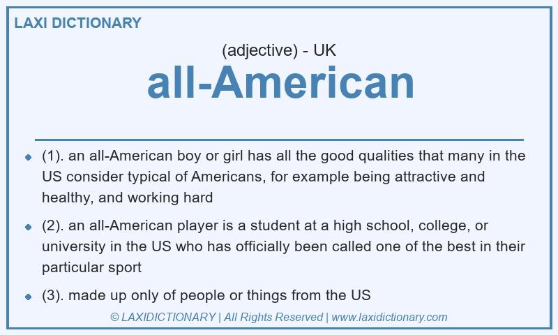 Definition all-American in British English