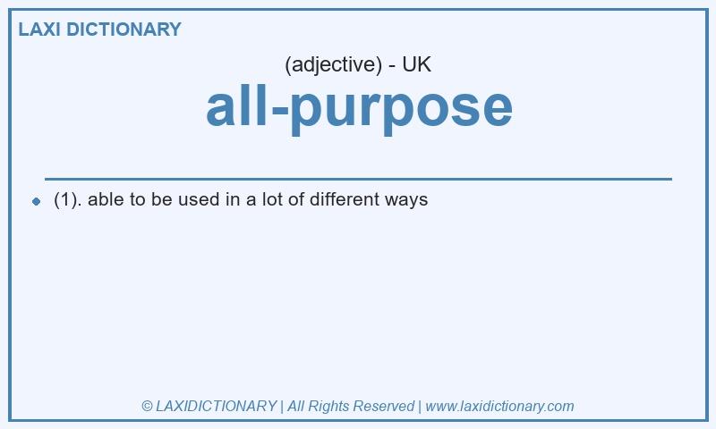 Definition all-purpose in British English