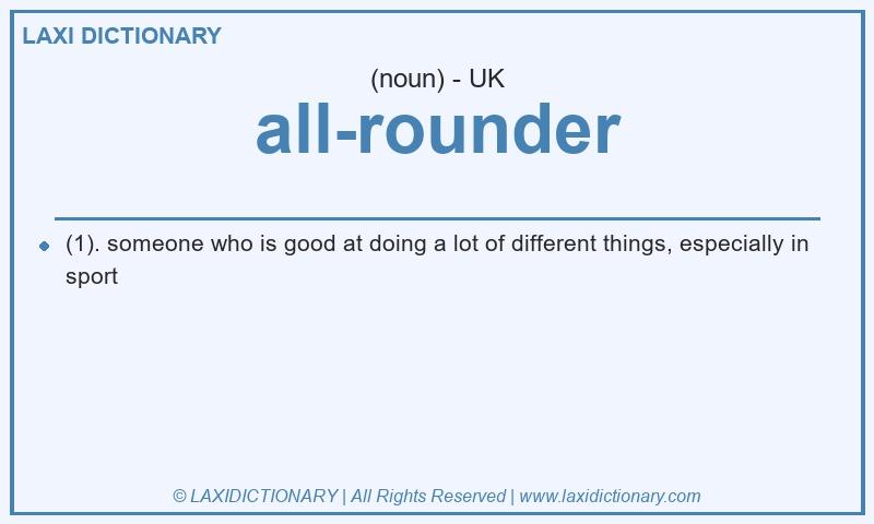 Definition all-rounder in British English