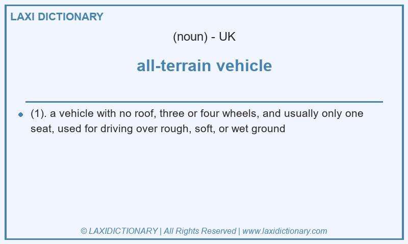 Definition all-terrain vehicle in British English