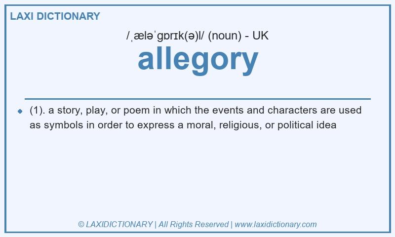 Definition allegory in British English