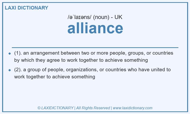 Definition alliance in British English