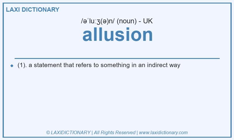 Definition allusion in British English