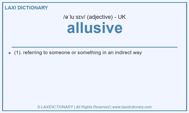 Definition allusive in British English