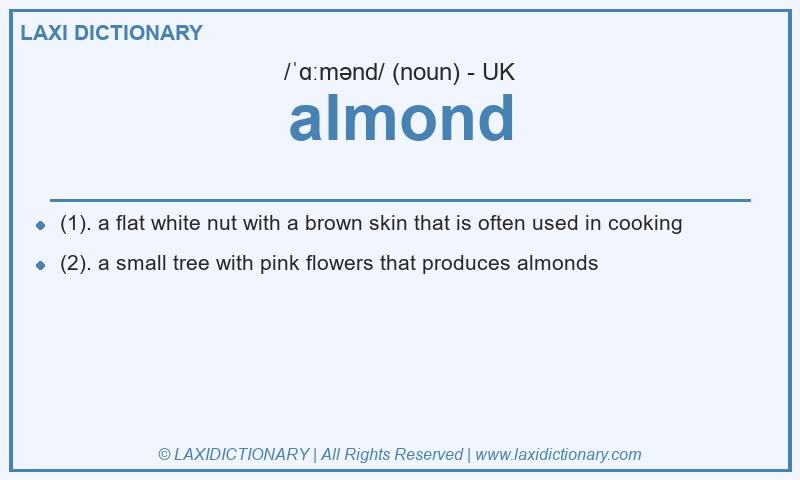 Definition almond in British English