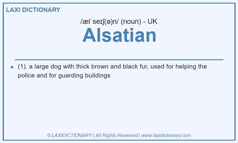 Definition Alsatian in British English