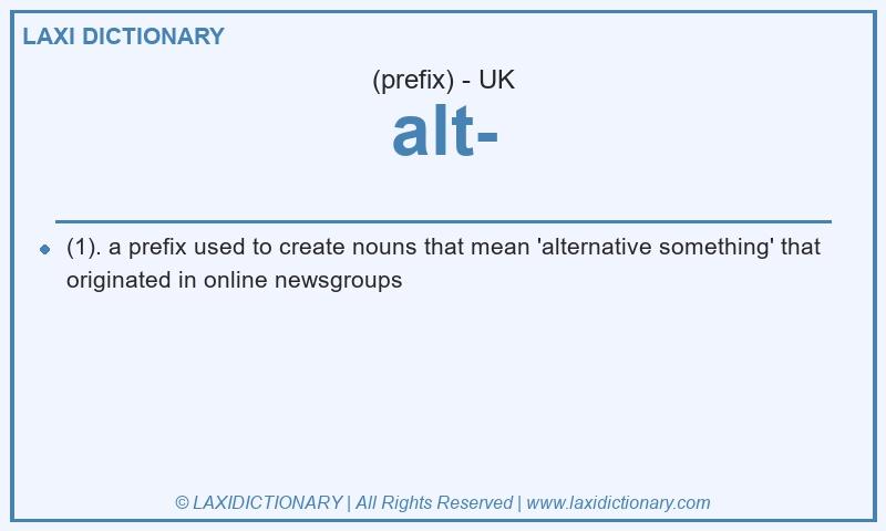 Definition alt- in British English