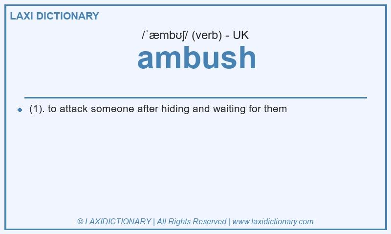 Definition ambush in British English