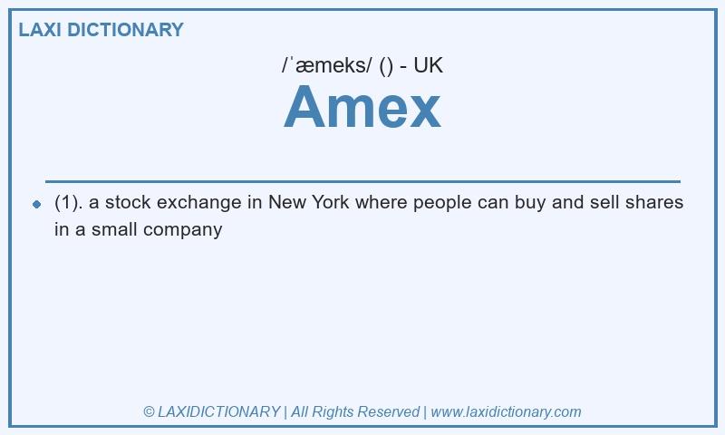 Definition Amex in British English