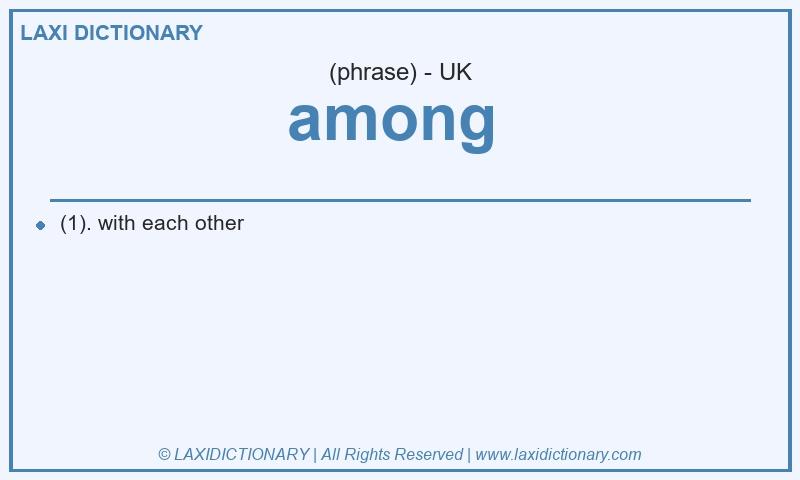 Definition among in British English