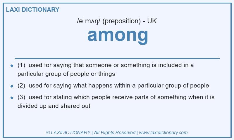 Definition among in British English