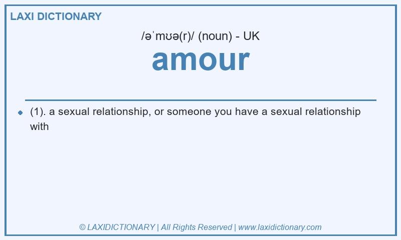 Definition amour in British English