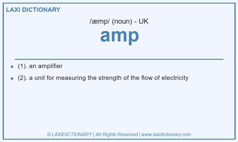 Definition amp in British English